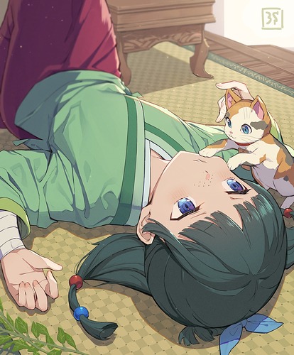 yande.re 1222730 sample 3s_(tarariko) asian_clothes bandages kusuriya_no_hitorigoto maomao_(kusuriya) neko